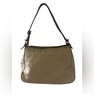 Michael Kors Beige Monogram Shoulder Bag